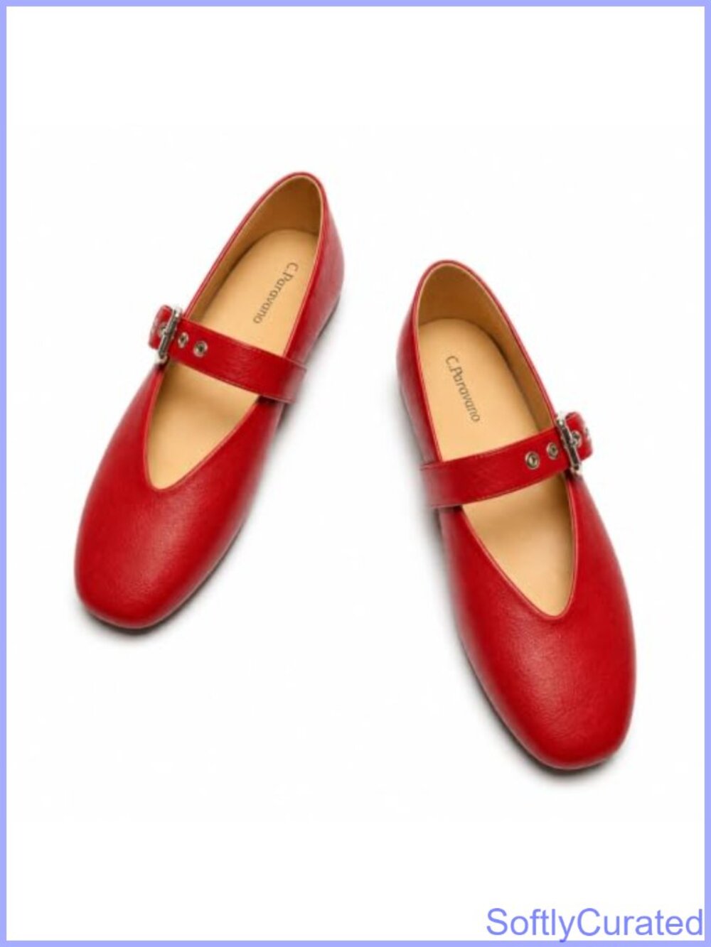 Mary Jane Flats Round Toe Ballet Slip On Shoes Lambskin Insole Comfort